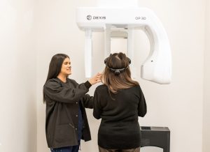 Pinnacle dental team with patients