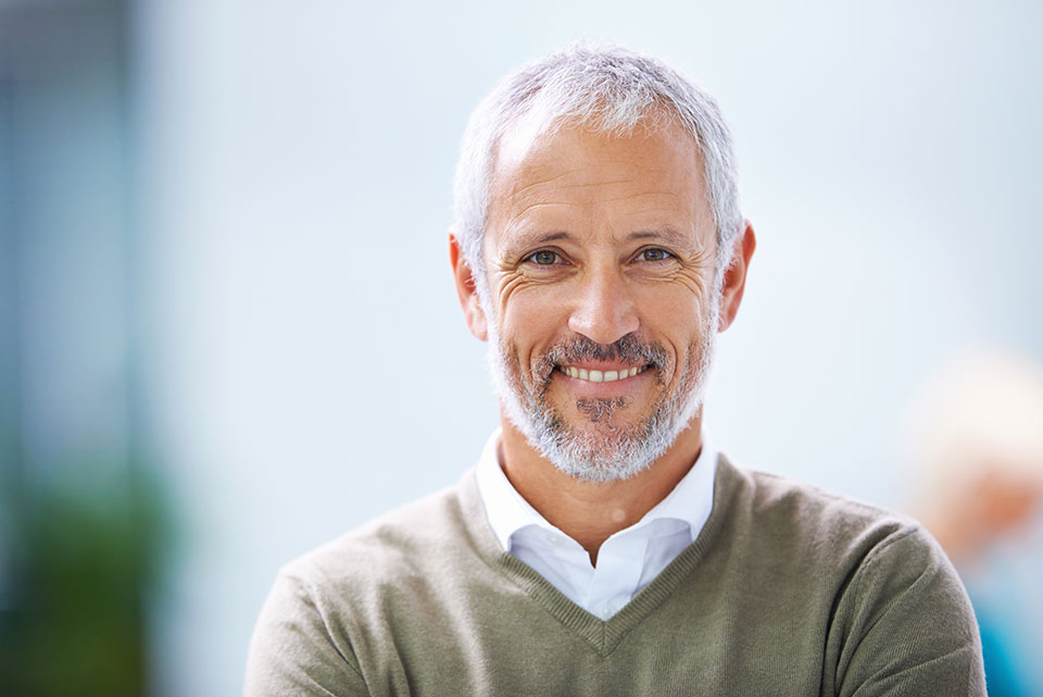 Older man smiling